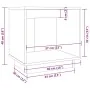 Solid gray pine wood bedside table 40x30x40 cm by vidaXL, Nightstands - Ref: Foro24-813339, Price: 30,61 €, Discount: %
