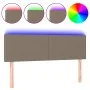Headboard with LED in taupe gray fabric 144x5x78/88 cm by vidaXL, Headboards and footboards - Ref: Foro24-3121334, Price: 70,...