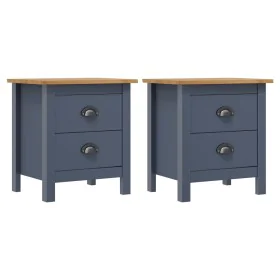 Hill bedside tables 2 units gray pine wood 46x35x49.5 cm by vidaXL, Nightstands - Ref: Foro24-288909, Price: 95,12 €, Discoun...