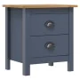 Mesitas de noche Hill 2 uds madera de pino gris 46x35x49,5 cm de vidaXL, Mesitas de noche - Ref: Foro24-288909, Precio: 95,12...