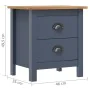 Mesitas de noche Hill 2 uds madera de pino gris 46x35x49,5 cm de vidaXL, Mesitas de noche - Ref: Foro24-288909, Precio: 95,12...