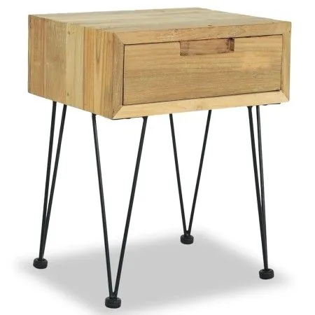 Solid teak bedside table 40x30x50 cm by vidaXL, Nightstands - Ref: Foro24-244576, Price: 79,50 €, Discount: %