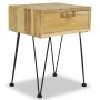 Mesita de noche de teca maciza 40x30x50 cm de vidaXL, Mesitas de noche - Ref: Foro24-244576, Precio: 79,50 €, Descuento: %