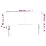 Headboard with LED in taupe gray fabric 144x5x78/88 cm by vidaXL, Headboards and footboards - Ref: Foro24-3121334, Price: 70,...