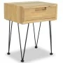 Solid teak bedside table 40x30x50 cm by vidaXL, Nightstands - Ref: Foro24-244576, Price: 79,50 €, Discount: %