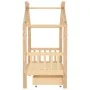 Children's bed frame with pine wood drawer 70x140 cm by vidaXL, Cribs and beds for children - Ref: Foro24-322145, Price: 144,...