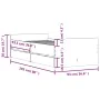 Smoked oak bed frame with drawers 90x190 cm by , Beds and slatted bases - Ref: Foro24-3207382, Price: 141,38 €, Discount: %