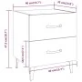 Nachttische 2 Stück weiß 40x35x47,5 cm von vidaXL, Nachttische - Ref: Foro24-811989, Preis: 82,44 €, Rabatt: %