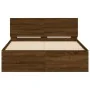 Bettgestell mit eichenbraunem Kopfteil 120x190 cm von , Betten und Lattenroste - Ref: Foro24-3207517, Preis: 166,40 €, Rabatt: %