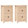 Bedside tables 2 pcs solid pine wood 40x35x61.5 cm by vidaXL, Nightstands - Ref: Foro24-820947, Price: 91,42 €, Discount: %
