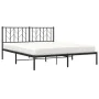 Bed frame with black metal headboard 160x200 cm by , Beds and slatted bases - Ref: Foro24-374440, Price: 129,24 €, Discount: %