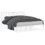 Estructura de cama con cabecero metal blanca 160x200 cm de , Camas y somieres - Ref: Foro24-374489, Precio: 118,33 €, Descuen...