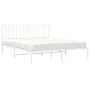 Estructura de cama con cabecero metal blanca 160x200 cm de , Camas y somieres - Ref: Foro24-374489, Precio: 118,33 €, Descuen...