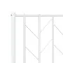 Estructura de cama con cabecero metal blanca 160x200 cm de , Camas y somieres - Ref: Foro24-374489, Precio: 118,33 €, Descuen...