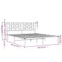 Estructura de cama con cabecero metal blanca 160x200 cm de , Camas y somieres - Ref: Foro24-374489, Precio: 118,33 €, Descuen...