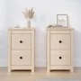 Mesitas de noche 2 uds madera maciza de pino 40x35x61,5 cm de vidaXL, Mesitas de noche - Ref: Foro24-820947, Precio: 91,42 €,...