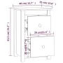 Mesitas de noche 2 uds madera maciza de pino 40x35x61,5 cm de vidaXL, Mesitas de noche - Ref: Foro24-820947, Precio: 91,42 €,...
