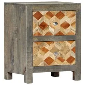 Solid gray mango wood bedside table 40x30x50 cm by vidaXL, Nightstands - Ref: Foro24-282734, Price: 122,33 €, Discount: %