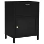 Nachttische 2 Stk. Stahl und schwarzes Glas 40x30x54,5 cm von vidaXL, Nachttische - Ref: Foro24-3095202, Preis: 183,54 €, Rab...