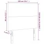 Kopfteil mit LED-Leuchten, schwarzer Stoff, 100 x 5 x 118/128 cm von vidaXL, Kopf- und Fußteile - Ref: Foro24-3122136, Preis:...