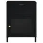 Bedside tables 2 units steel and black glass 40x30x54.5 cm by vidaXL, Nightstands - Ref: Foro24-3095202, Price: 183,54 €, Dis...
