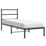 Estructura de cama con cabecero metal negro 80x200 cm de , Camas y somieres - Ref: Foro24-355356, Precio: 64,01 €, Descuento: %