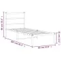 Estructura de cama con cabecero metal negro 80x200 cm de , Camas y somieres - Ref: Foro24-355356, Precio: 64,01 €, Descuento: %