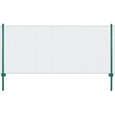 Wire mesh fence with steel posts 25x0.75 m green by vidaXL, fence panels - Ref: Foro24-144609, Price: 76,63 €, Discount: %