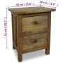 Solid recycled wood bedside table 40x30x51 cm by vidaXL, Nightstands - Ref: Foro24-244487, Price: 91,23 €, Discount: %