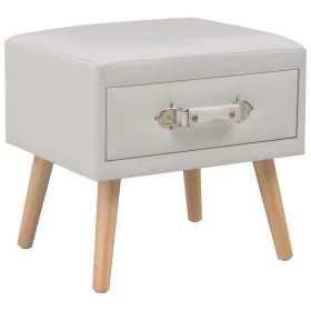 White bedside table 40x35x40 cm synthetic leather by vidaXL, Nightstands - Ref: Foro24-247536, Price: 53,08 €, Discount: %