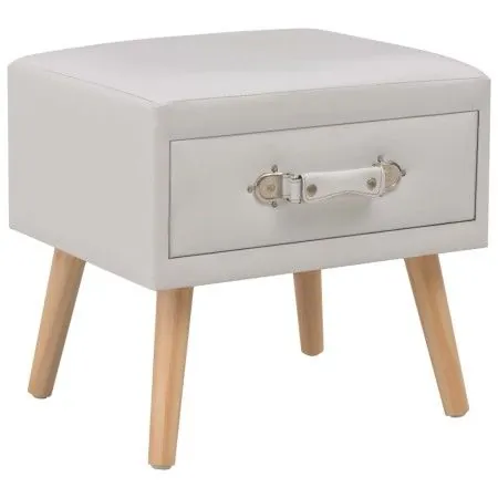 Weißer Nachttisch 40x35x40 cm Kunstleder von vidaXL, Nachttische - Ref: Foro24-247536, Preis: 53,08 €, Rabatt: %