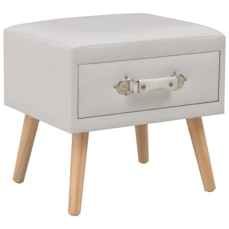 White bedside table 40x35x40 cm synthetic leather by vidaXL, Nightstands - Ref: Foro24-247536, Price: 53,08 €, Discount: %
