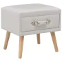 White bedside table 40x35x40 cm synthetic leather by vidaXL, Nightstands - Ref: Foro24-247536, Price: 53,08 €, Discount: %