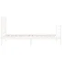 White solid wood bed frame with headboard 100x200 cm by , Beds and slatted bases - Ref: Foro24-3193847, Price: 105,20 €, Disc...