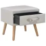 White bedside table 40x35x40 cm synthetic leather by vidaXL, Nightstands - Ref: Foro24-247536, Price: 53,08 €, Discount: %
