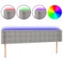 Hellgraues Stoffkopfteil mit LED 183x16x78/88 cm von vidaXL, Kopf- und Fußteile - Ref: Foro24-3123684, Preis: 75,69 €, Rabatt: %