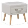 White bedside table 40x35x40 cm synthetic leather by vidaXL, Nightstands - Ref: Foro24-247536, Price: 53,08 €, Discount: %