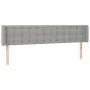 Hellgraues Stoffkopfteil mit LED 183x16x78/88 cm von vidaXL, Kopf- und Fußteile - Ref: Foro24-3123684, Preis: 75,69 €, Rabatt: %