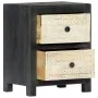 Carved bedside table solid gray mango wood 40x30x50 cm by vidaXL, Nightstands - Ref: Foro24-282722, Price: 110,47 €, Discount: %