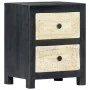 Carved bedside table solid gray mango wood 40x30x50 cm by vidaXL, Nightstands - Ref: Foro24-282722, Price: 110,47 €, Discount: %