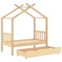 Children's bed frame with pine wood drawer 70x140 cm by vidaXL, Cribs and beds for children - Ref: Foro24-322145, Price: 144,...