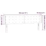Hellgraues Stoffkopfteil mit LED 183x16x78/88 cm von vidaXL, Kopf- und Fußteile - Ref: Foro24-3123684, Preis: 75,69 €, Rabatt: %