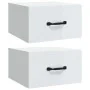 Wall-mounted bedside tables 2 units glossy white 35x35x20 cm by vidaXL, Nightstands - Ref: Foro24-812865, Price: 36,72 €, Dis...