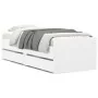 White bed frame with drawers 90x200 cm by , Beds and slatted bases - Ref: Foro24-3207343, Price: 175,61 €, Discount: %