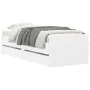 Estructura de cama con cajones blanco 90x200 cm de , Camas y somieres - Ref: Foro24-3207343, Precio: 175,56 €, Descuento: %