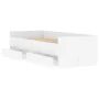 White bed frame with drawers 90x200 cm by , Beds and slatted bases - Ref: Foro24-3207343, Price: 175,61 €, Discount: %