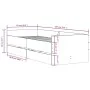 White bed frame with drawers 90x200 cm by , Beds and slatted bases - Ref: Foro24-3207343, Price: 175,61 €, Discount: %