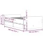 Sonoma gray bed frame with drawers 100x200 cm by , Beds and slatted bases - Ref: Foro24-3207369, Price: 169,10 €, Discount: %