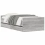 Sonomagrauer Bettrahmen mit Schubladen 90x190 cm von , Betten und Lattenroste - Ref: Foro24-3207383, Preis: 159,16 €, Rabatt: %