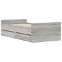Sonomagrauer Bettrahmen mit Schubladen 90x190 cm von , Betten und Lattenroste - Ref: Foro24-3207383, Preis: 159,16 €, Rabatt: %